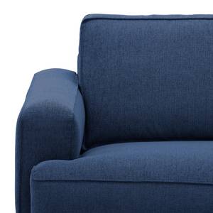 Ecksofa Navona Webstoff Webstoff Anda II: Blau - Longchair davorstehend rechts - Braun