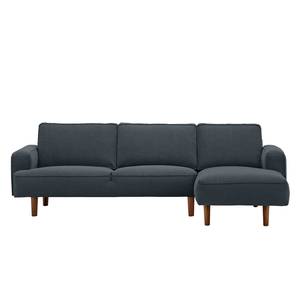 Ecksofa Navona Webstoff Webstoff Anda II: Grau - Longchair davorstehend rechts - Braun