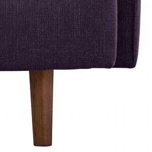 Ecksofa Navona Webstoff Webstoff Anda II: Violett - Longchair davorstehend rechts - Braun