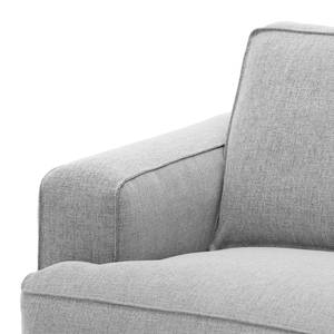 Ecksofa Navona Webstoff Webstoff Saia: Hellgrau - Longchair davorstehend rechts - Braun