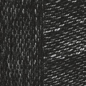 Canapé d'angle Montcada Tissu structuré - Noir - Méridienne courte à gauche (vue de face)