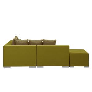 Canapé d'angle Neo (avec repose-pieds) Tissu vert clair