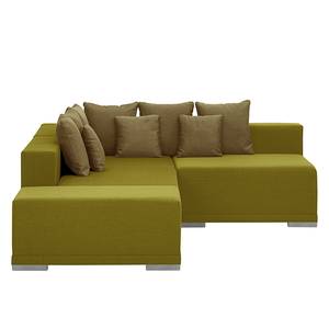 Canapé d'angle Neo (avec repose-pieds) Tissu vert clair
