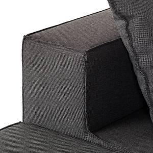 Ecksofa Neo (mit Hocker) Strukturstoff Grau