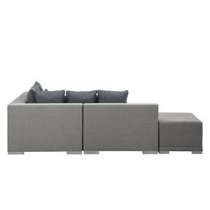 Canapé d'angle Neo (avec repose-pieds) Tissu gris