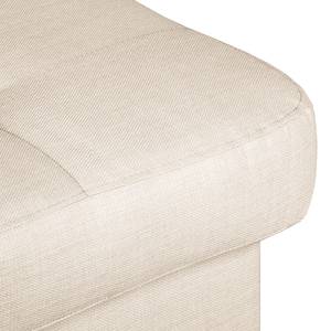 Hoekbank Nistra geweven stof - Beige - Longchair vooraanzicht links