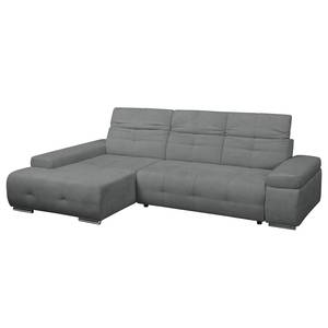 Ecksofa Niverville Webstoff Webstoff - Grau - Longchair davorstehend links - Schlaffunktion