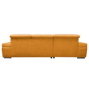 Ecksofa Niverville Webstoff Orange - Longchair davorstehend links - Schlaffunktion