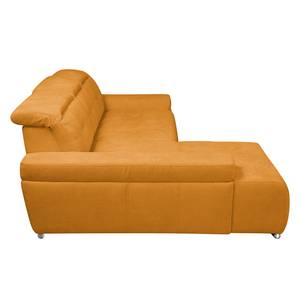 Ecksofa Niverville Webstoff Webstoff - Orange - Longchair davorstehend links - Schlaffunktion