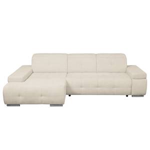 Ecksofa Niverville Webstoff Webstoff - Beige - Longchair davorstehend links - Keine Funktion