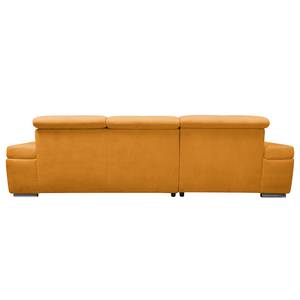 Ecksofa Niverville Webstoff Orange - Longchair davorstehend links - Keine Funktion