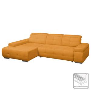 Ecksofa Niverville Webstoff Orange - Longchair davorstehend links - Keine Funktion