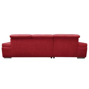 Ecksofa Niverville Webstoff Webstoff - Rot - Longchair davorstehend links - Keine Funktion