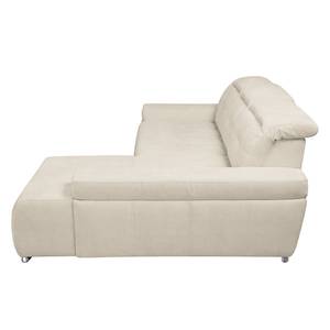 Ecksofa Niverville Webstoff Webstoff - Beige - Longchair davorstehend rechts - Schlaffunktion