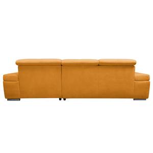 Ecksofa Niverville Webstoff Webstoff - Orange - Longchair davorstehend rechts - Schlaffunktion