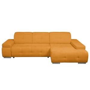 Ecksofa Niverville Webstoff Orange - Longchair davorstehend rechts - Schlaffunktion