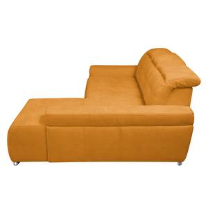 Ecksofa Niverville Webstoff Orange - Longchair davorstehend rechts - Schlaffunktion