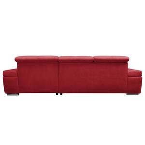 Ecksofa Niverville Webstoff Rot - Longchair davorstehend rechts - Schlaffunktion