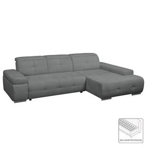 Ecksofa Niverville Webstoff Webstoff - Grau - Longchair davorstehend rechts - Keine Funktion