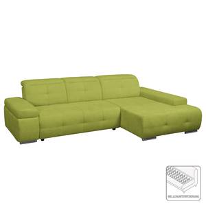 Ecksofa Niverville Webstoff Webstoff - Grün - Longchair davorstehend rechts - Keine Funktion