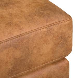 Ecksofa Noona Antiklederlook Cognac - Longchair davorstehend links