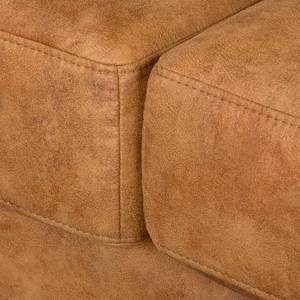 Ecksofa Noona Antiklederlook Cognac - Longchair davorstehend rechts