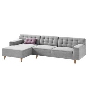 Ecksofa Nordic Chic II Webstoff Stoff TUS: 19 light grey - Longchair davorstehend links