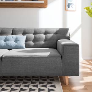 Ecksofa Nordic Chic II Webstoff Stoff TUS: 9 graphite - Longchair davorstehend links