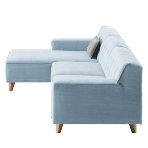 Hoekbank Nordic Chic II geweven stof Stof TUS: 6 sky blue - Longchair vooraanzicht links