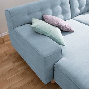 Ecksofa Nordic Chic II Webstoff Stoff TUS: 6 sky blue - Longchair davorstehend links