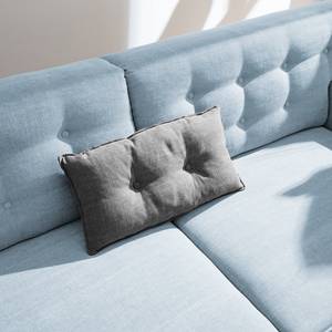 Ecksofa Nordic Chic II Webstoff Stoff TUS: 6 sky blue - Longchair davorstehend links