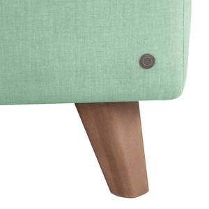Ecksofa Nordic Chic III Webstoff Mintgrün - Longchair davorstehend rechts