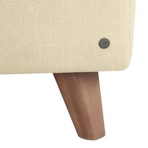 Ecksofa Nordic Chic III Webstoff Warmes Beige - Longchair davorstehend rechts