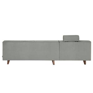 Ecksofa Nordic Chic III Webstoff Granit - Longchair davorstehend links