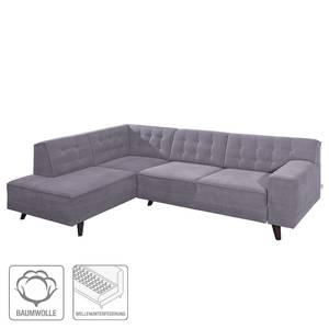 Ecksofa Nordic Chic Webstoff Flieder - Breite: 249 cm - Longchair davorstehend links