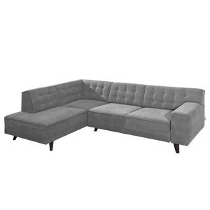 Ecksofa Nordic Chic Webstoff Grau - Breite: 269 cm - Longchair davorstehend links