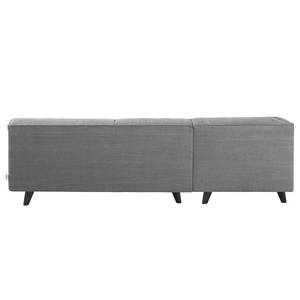 Ecksofa Nordic Chic Webstoff Grau - Breite: 269 cm - Longchair davorstehend links