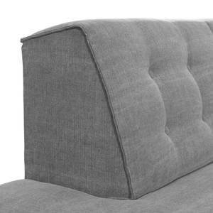 Hoekbank Nordic Chic geweven stof - Grijs - Breedte: 269 cm - Longchair vooraanzicht links