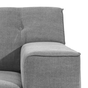 Hoekbank Nordic Chic geweven stof - Grijs - Breedte: 269 cm - Longchair vooraanzicht links