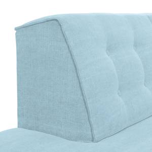 Canapé d'angle Nordic Chic Tissu - Bleu clair - Largeur : 269 cm - Méridienne courte à gauche (vue de face)