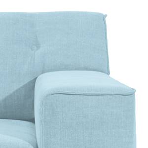 Hoekbank Nordic Chic geweven stof - Lichtblauw - Breedte: 269 cm - Longchair vooraanzicht links