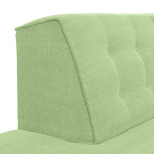 Canapé d'angle Nordic Chic Tissu - Vert clair - Largeur : 269 cm - Méridienne courte à gauche (vue de face)
