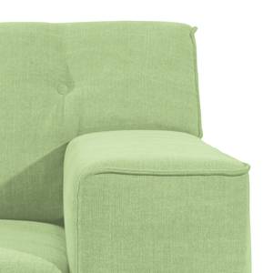 Hoekbank Nordic Chic geweven stof - Lichtgroen - Breedte: 269 cm - Longchair vooraanzicht links