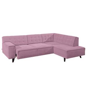 Ecksofa Nordic Chic Webstoff Cyclam - Breite: 249 cm - Longchair davorstehend rechts