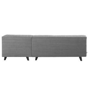 Ecksofa Nordic Chic Webstoff Grau - Breite: 249 cm - Longchair davorstehend rechts