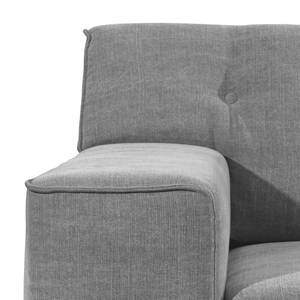 Canapé d'angle Nordic Chic Tissu - Gris - Largeur : 249 cm - Méridienne courte à droite (vue de face)