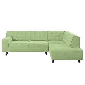 Ecksofa Nordic Chic Webstoff Hellgrün - Breite: 269 cm - Longchair davorstehend rechts