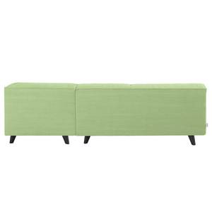 Ecksofa Nordic Chic Webstoff Hellgrün - Breite: 269 cm - Longchair davorstehend rechts