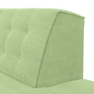 Canapé d'angle Nordic Chic Tissu - Vert clair - Largeur : 269 cm - Méridienne courte à droite (vue de face)