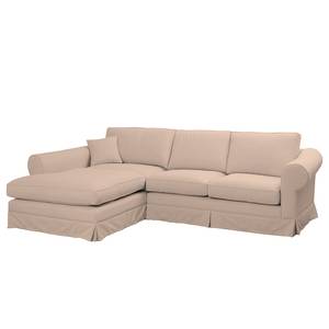 Ecksofa Nors Webstoff Rosa - Longchair davorstehend links